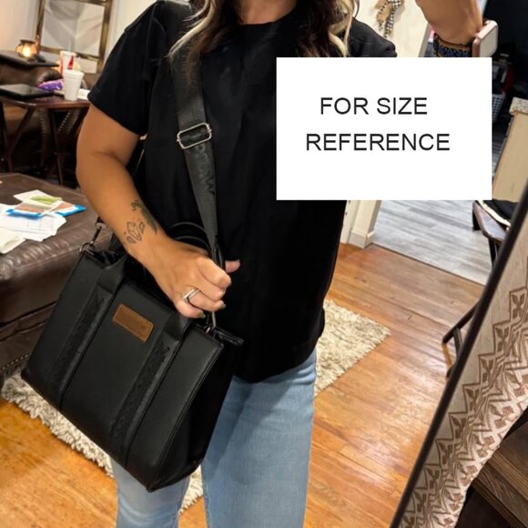 NWT Wrangler Tote Bag, Designer Satchel Handbag, Top Handle, Strap, True Leopard - Picture 6 of 6